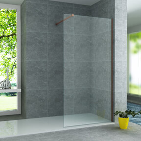 Douchewand Eco Nano Geborsteld Koper 100 x 200 cm 8mm Veiligheidsglas met Nano-Coating