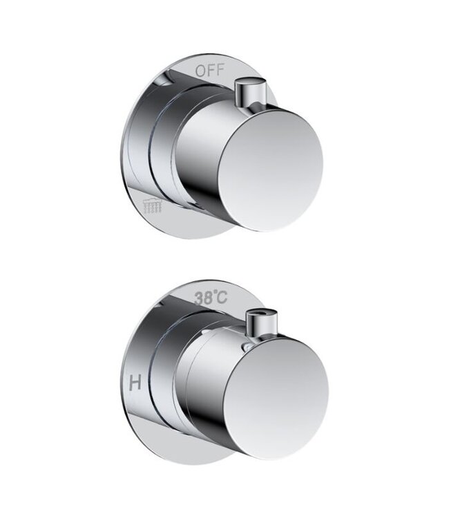 Badkraan met Handdouche Effeze Chroom Inbouw met thermostaat