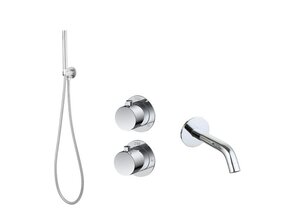 Badkraan met Handdouche Effeze Chroom Inbouw met thermostaat