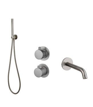 SANI-SUPPLY Badkraan met Handdouche Effeze Gunmetal Inbouw met thermostaat