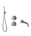 Badkraan met Handdouche Effeze Gunmetal Inbouw met thermostaat