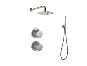 Regendouche set Inbouw Effeze Gunmetal 25cm stortdouche