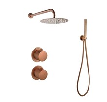 Regendouche set Inbouw Effeze Mat Koper Brons 25cm stortdouche