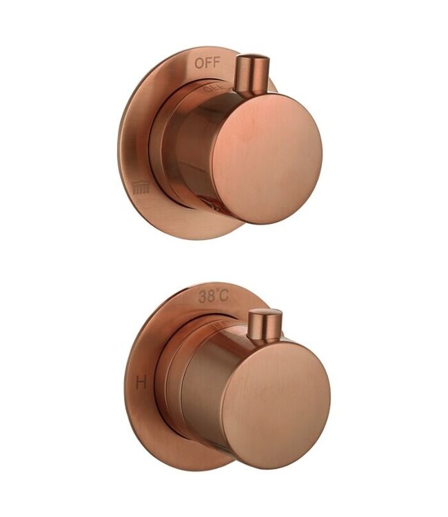 Regendouche set Inbouw Effeze Mat Koper Brons 25cm stortdouche