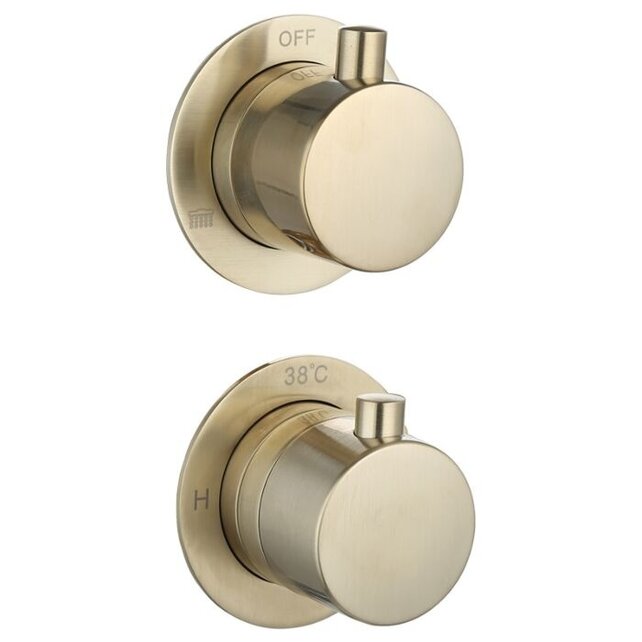 Regendouche set Inbouw Effeze Mat Goud 25cm stortdouche Regendouche set Inbouw Effeze Mat Goud 25cm stortdouche