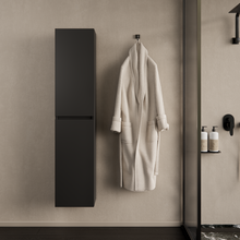 Badkamerkast Milan Mat Zwart 160cm 2-deurs