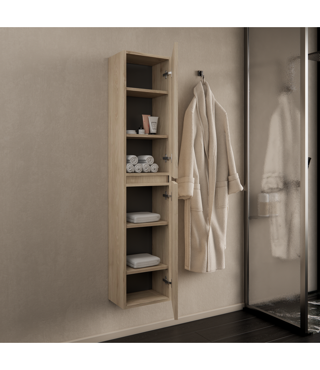 GLISS DESIGN Badkamerkast Milan Kastanje 160cm 2-deurs