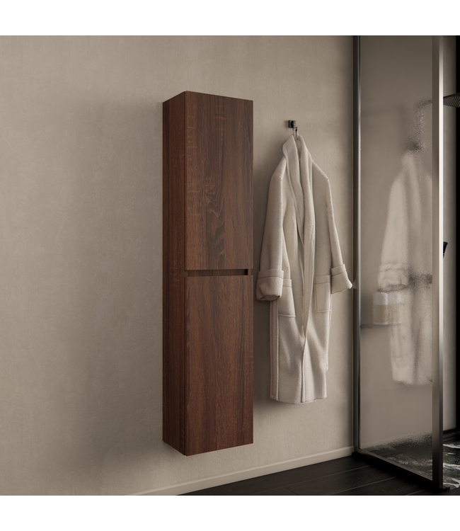 GLISS DESIGN Badkamerkast Milan Choco Eiken 160cm 2-deurs