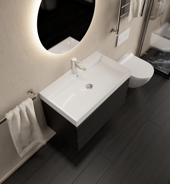 Gliss Design I Wastafelmeubel I Milan I 60 cm I Mat Zwart