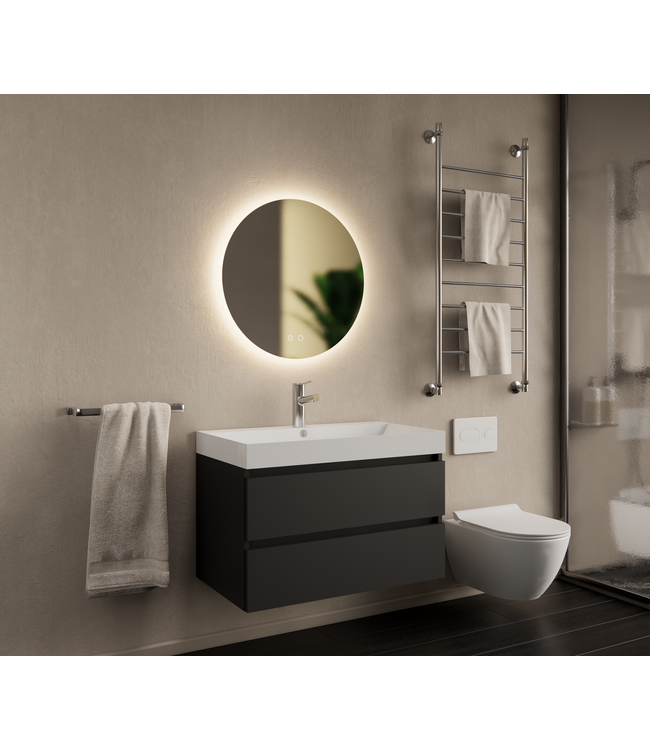 Gliss Design I Wastafelmeubel I Milan I 60 cm I Mat Zwart