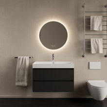 Gliss Design Wastafelmeubel Milan Mat Zwart 60 cm met Wastafel naar keuze