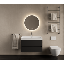 Gliss Design Wastafelmeubel Milan Mat Zwart 60 cm met Wastafel naar keuze