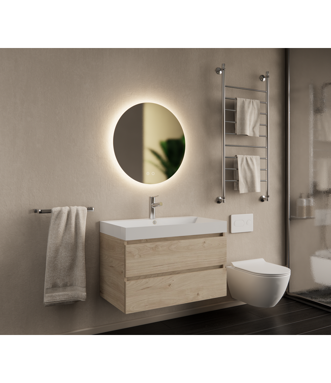 GLISS DESIGN Gliss Design I Wastafelmeubel I Milan I 60 cm I Kastanje