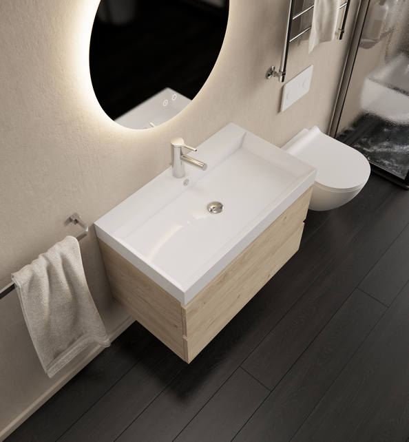 Gliss Design I Wastafelmeubel I Milan I 60 cm I Kastanje Gliss Design I Wastafelmeubel I Milan I 60 cm I Kastanje