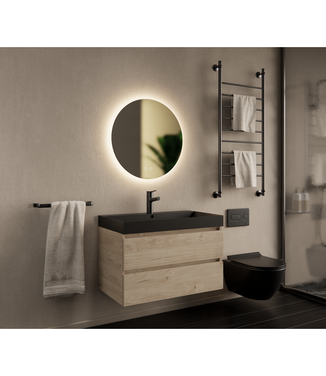 GLISS DESIGN Gliss Design I Wastafelmeubel I Milan I 60 cm I Kastanje