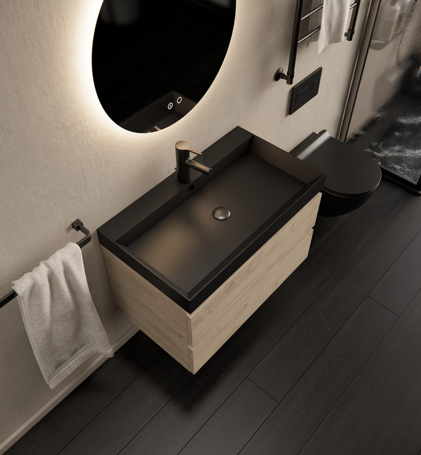 Gliss Design I Wastafelmeubel I Milan I 60 cm I Kastanje Gliss Design I Wastafelmeubel I Milan I 60 cm I Kastanje