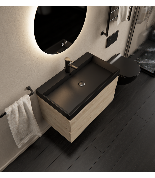 GLISS DESIGN Gliss Design I Wastafelmeubel I Milan I 60 cm I Kastanje