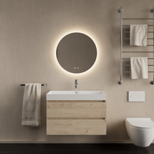 Gliss Design Wastafelmeubel Milan Kastanje 60 cm met Wastafel naar keuze