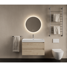 Gliss Design Wastafelmeubel Milan Kastanje 60 cm met Wastafel naar keuze