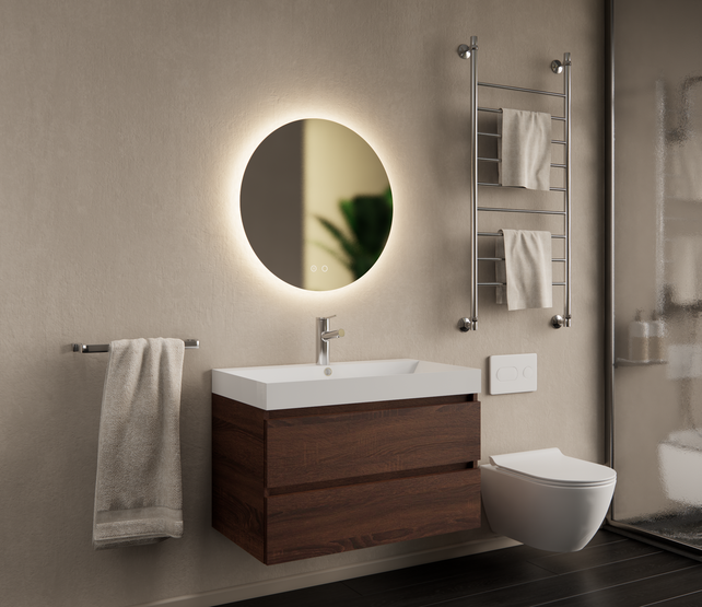 Gliss Design I Wastafelmeubel I Milan I 60 cm I Choco Eiken Walnoot