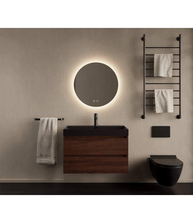 Gliss Design I Wastafelmeubel I Milan I 60 cm I Choco Eiken Walnoot