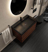 Gliss Design I Wastafelmeubel I Milan I 60 cm I Choco Eiken Walnoot