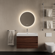 Gliss Design Wastafelmeubel Milan Choco Eiken Walnoot 60 cm met Wastafel naar keuze