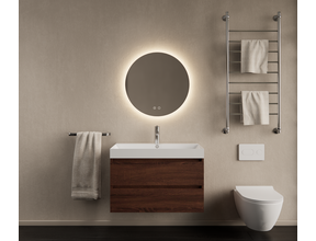 Gliss Design Wastafelmeubel Milan Choco Eiken Walnoot 60 cm met Wastafel naar keuze