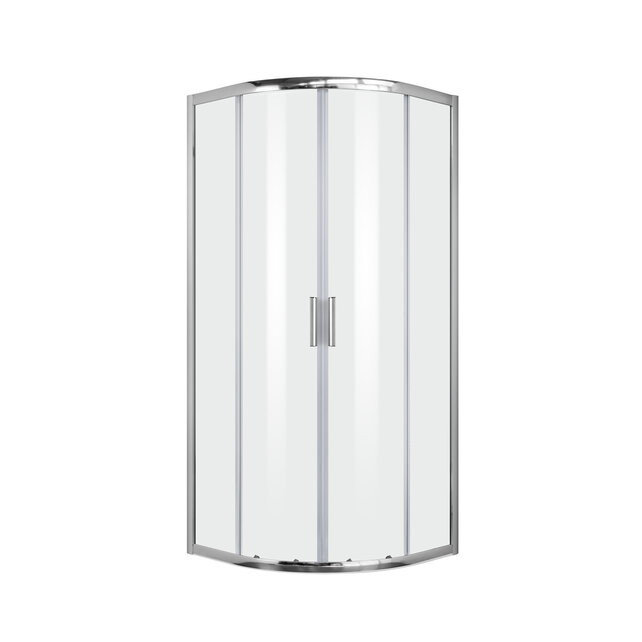 Douchecabine James Kwartrond 90x90x200cm 6mm Veiligheidsglas Hoekinstap Schuifdeur Helder Glas Chroom Profiel Nano-coating easy clean