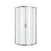 Douchecabine James Kwartrond 100x100x200cm 6mm Veiligheidsglas Hoekinstap Schuifdeur Helder Glas Chroom Profiel