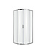 Douchecabine James Kwartrond 100x100x200cm 6mm Veiligheidsglas Hoekinstap Schuifdeur Helder Glas Chroom Profiel