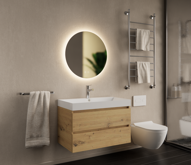 Gliss Design I Wastafelmeubel I Milan I 80 cm I Artisan Eiken