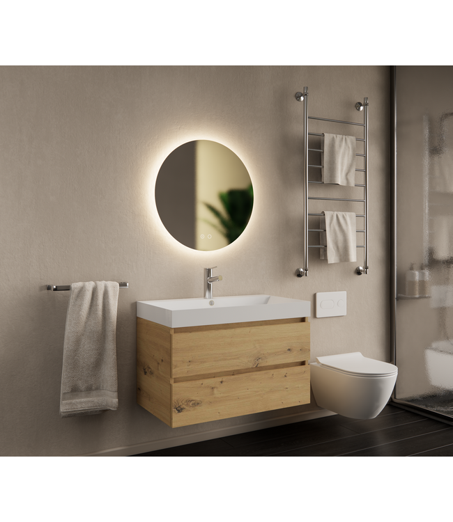 Gliss Design I Wastafelmeubel I Milan I 80 cm I Artisan Eiken