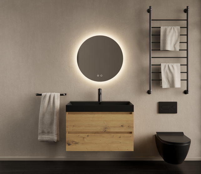 Gliss Design I Wastafelmeubel I Milan I 80 cm I Artisan Eiken