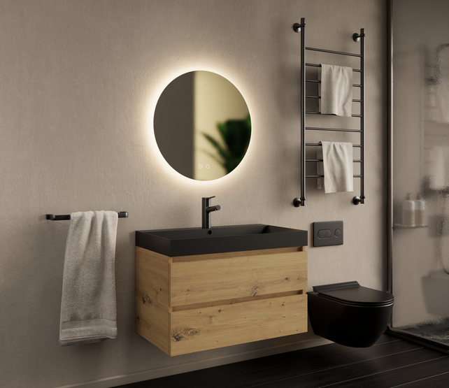 Gliss Design I Wastafelmeubel I Milan I 80 cm I Artisan Eiken