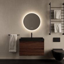 Gliss Design Wastafelmeubel Milan Choco Eiken Walnoot 80 cm met Wastafel naar keuze