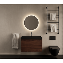 Gliss Design Wastafelmeubel Milan Choco Eiken Walnoot 80 cm met Wastafel naar keuze