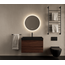GLISS DESIGN Gliss Design Wastafelmeubel Milan Choco Eiken Walnoot 80 cm met Wastafel naar keuze