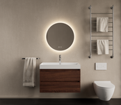 Gliss Design Wastafelmeubel Milan Choco Eiken Walnoot 80 cm met Wastafel naar keuze