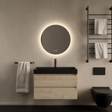 Gliss Design Wastafelmeubel Milan Kastanje 80 cm met Wastafel naar keuze