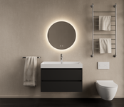 Gliss Design I Wastafelmeubel I Milan I 80 cm I Mat  Zwart Gliss Design I Wastafelmeubel I Milan I 80 cm I Mat  Zwart