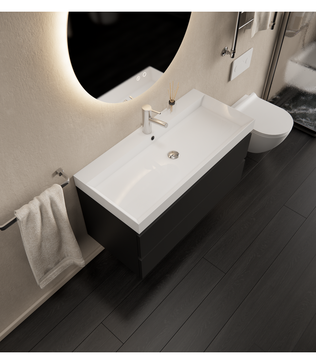 Gliss Design I Wastafelmeubel I Milan I 100 cm I Mat  Zwart