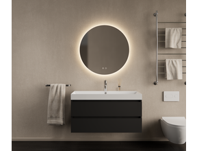 Gliss Design Wastafelmeubel Milan Mat Zwart 100 cm met Wastafel naar keuze