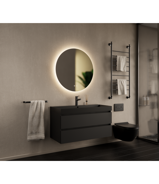 Gliss Design I Wastafelmeubel I Milan I 100 cm I Mat  Zwart