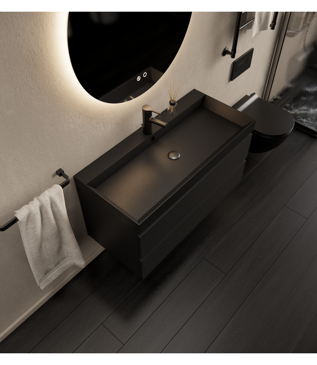 Gliss Design I Wastafelmeubel I Milan I 100 cm I Mat  Zwart