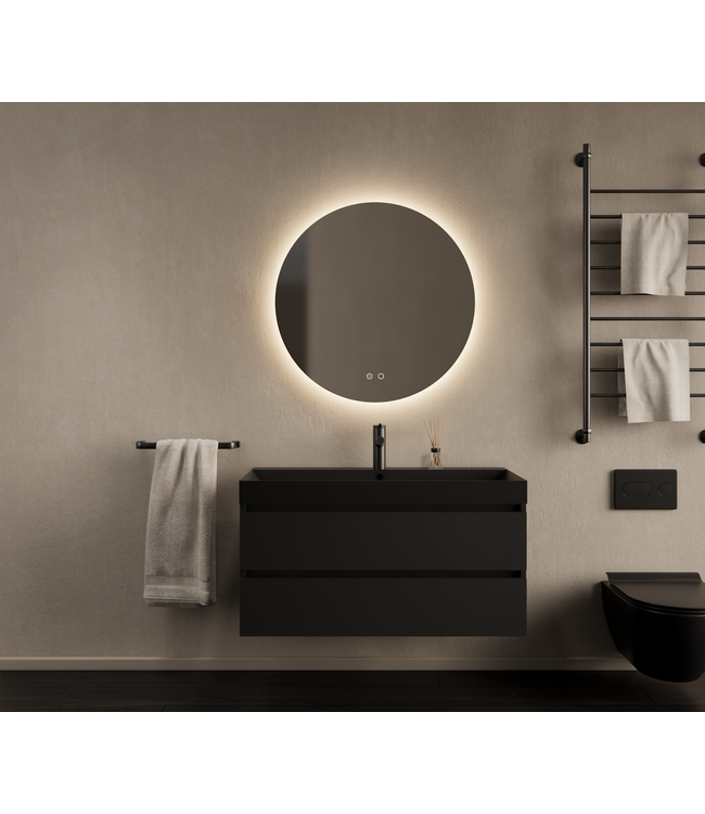 Gliss Design I Wastafelmeubel I Milan I 100 cm I Mat  Zwart