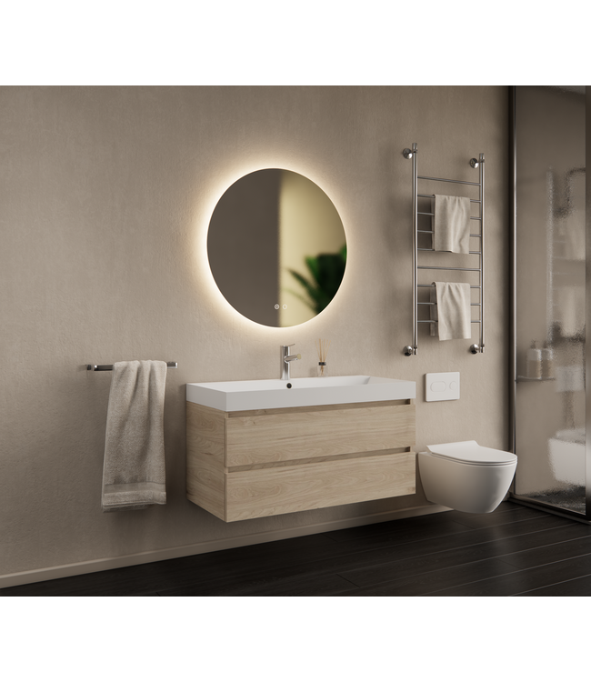 Gliss Design I Wastafelmeubel I Milan I 100 cm I Kastanje