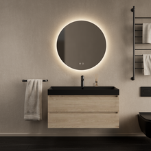 Gliss Design Wastafelmeubel Milan Kastanje 100 cm met Wastafel naar keuze