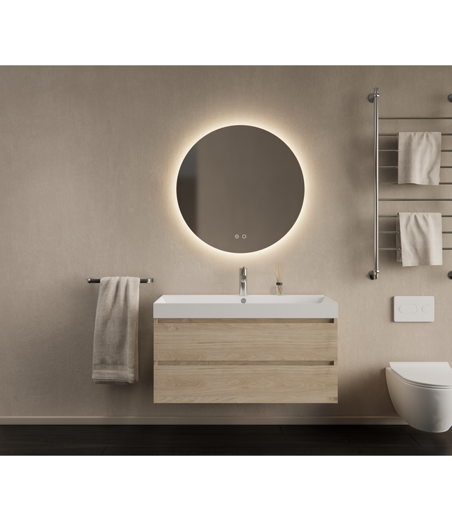 GLISS DESIGN Gliss Design I Wastafelmeubel I Milan I 100 cm I Kastanje