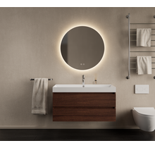 Gliss Design Wastafelmeubel Milan Choco Eiken Walnoot 100 cm met Wastafel naar keuze